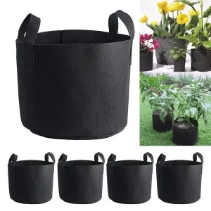 1/2/3/5/7/10 Gallon Vegetable Plants Pot Growing Container Flower Planting Black Aeration Bag
