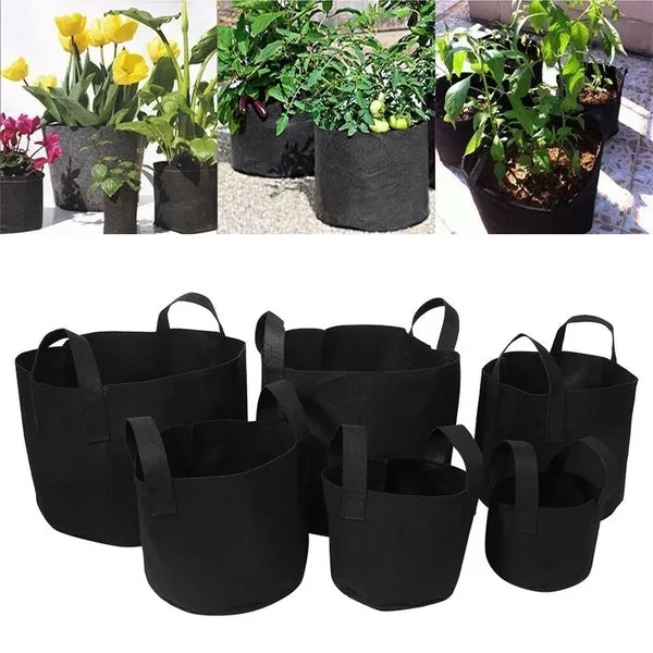 1/2/3/5/7/10 Gallon Vegetable Plants Pot Growing Container Flower Planting Black Aeration Bag