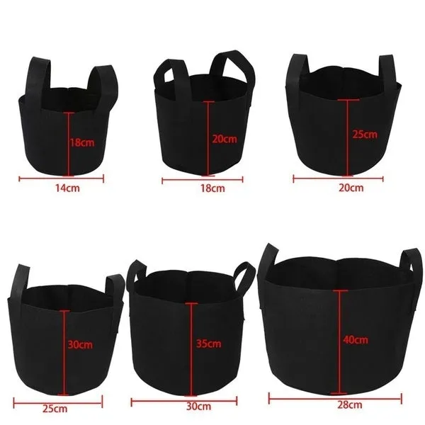 1/2/3/5/7/10 Gallon Vegetable Plants Pot Growing Container Flower Planting Black Aeration Bag