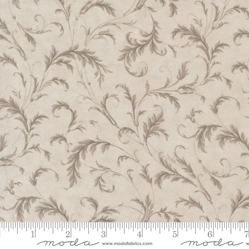 3 Sisters Favorite Vintage Linens by Moda Fabrics ORNAMENTAL FLOURISH/GREY