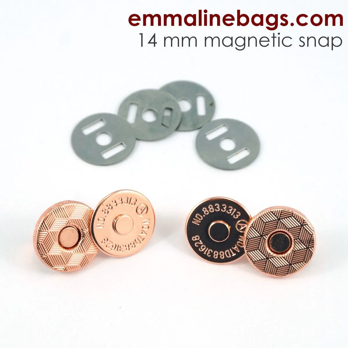 9/16" Magnetic Snap Closures (14mm) Slim - Pack of 2