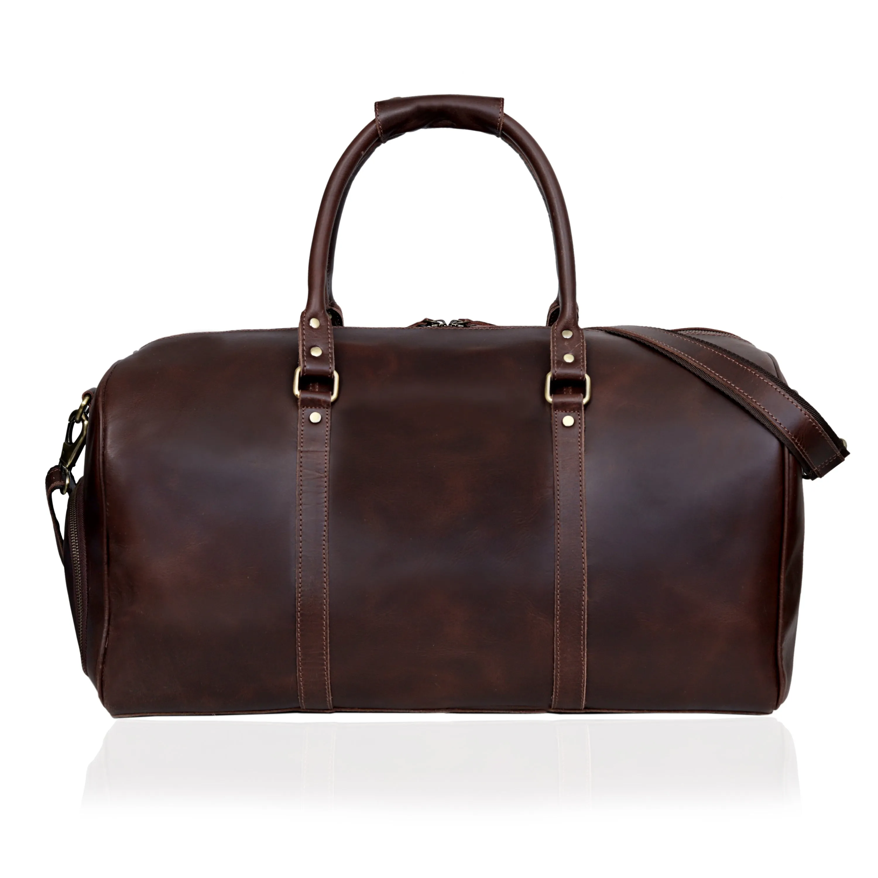 ALEXANDER LEATHER DUFFEL BAG FOR MEN