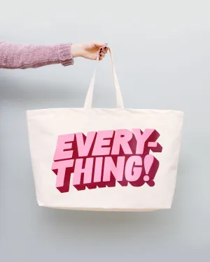 Alphabet Bags | Everything Tote Bags | Natural & Pink