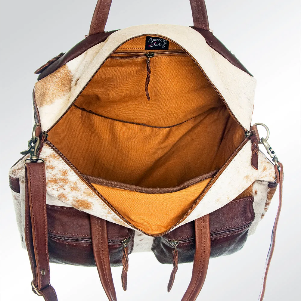 American Darling ADBGS264DTAW Duffel Hair-On Genuine Leather Women Bag Western Handbag Purse