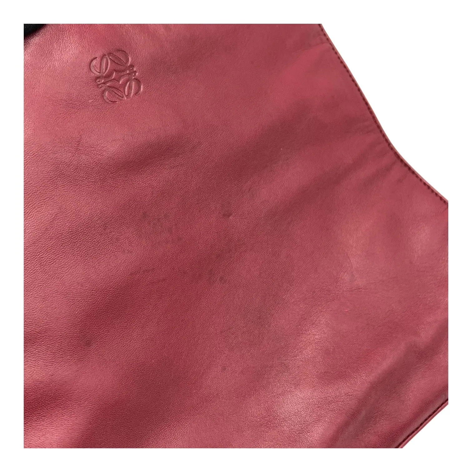 Anagram Tote Bag Red in Lambskin, Gold hardware
