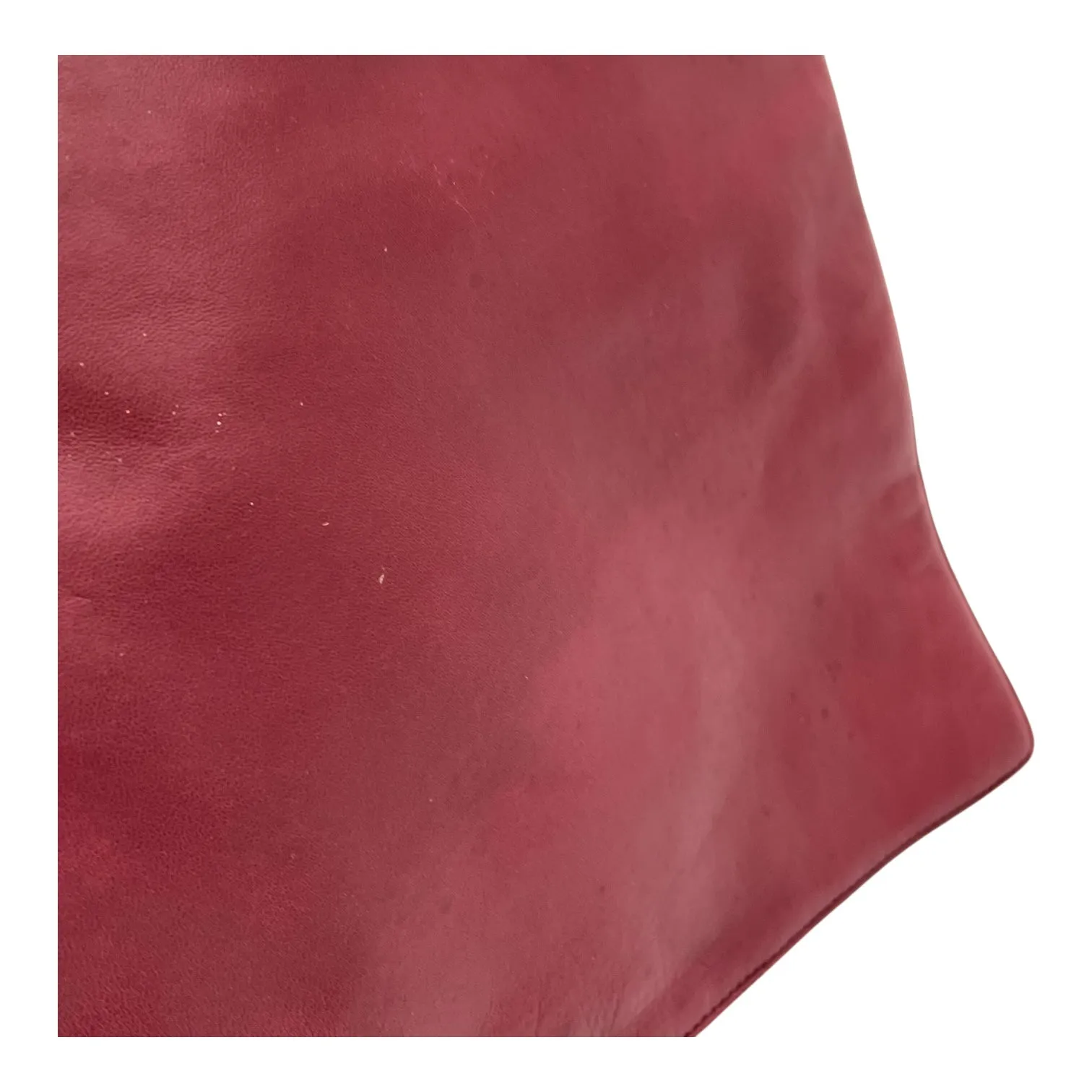 Anagram Tote Bag Red in Lambskin, Gold hardware