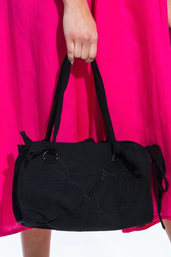 Bamboo Embroidered Fabric Bag Style L106