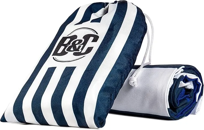 BANG&CARSEN Extra Large Beach Towel in A Waterproof Bag - XXL Beach Towel Quick Dry Sand Free Super Absorbent - Perfect for Travel, Beach, Pool, Camping, Yoga and Gym