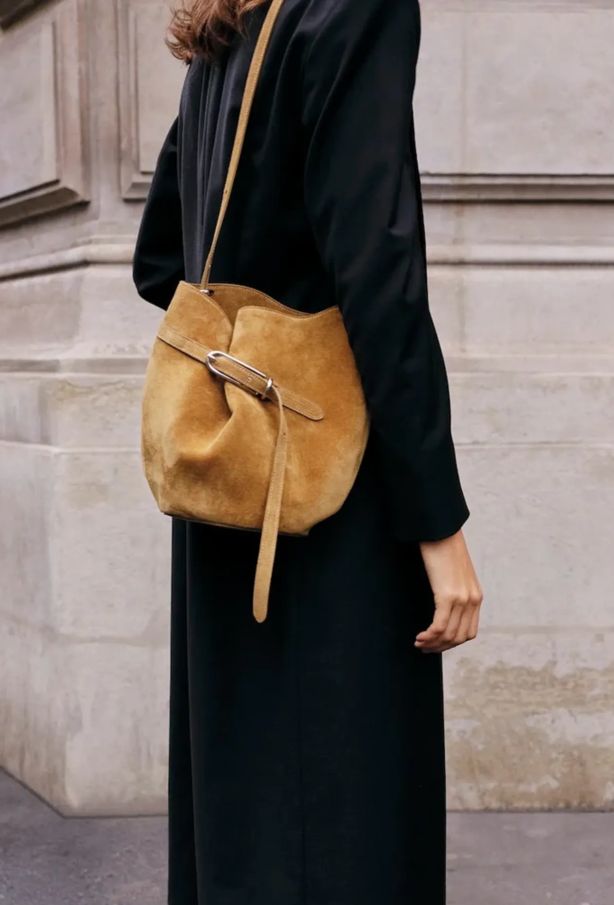 Belted Bucket Bag