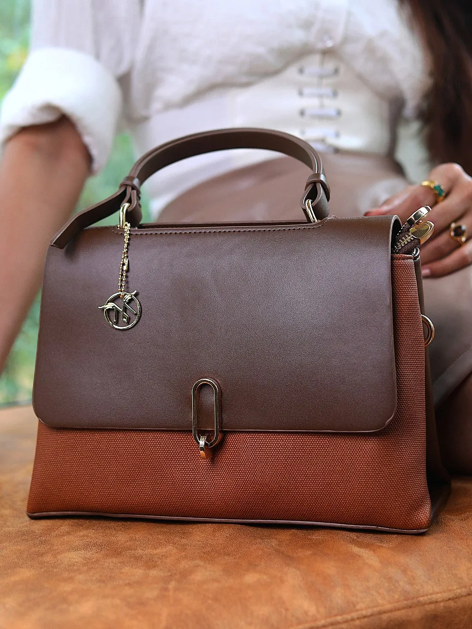 Biluxe Brown Satchel Bag