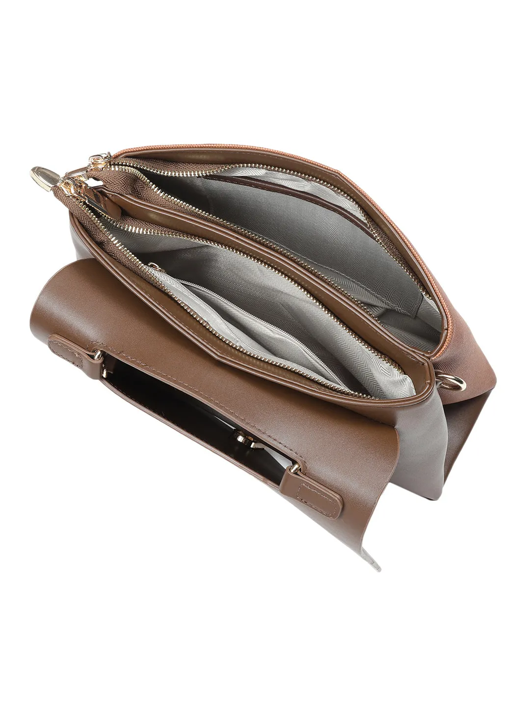 Biluxe Brown Satchel Bag