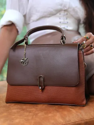 Biluxe Brown Satchel Bag