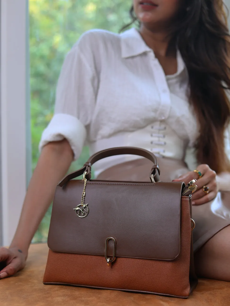 Biluxe Brown Satchel Bag