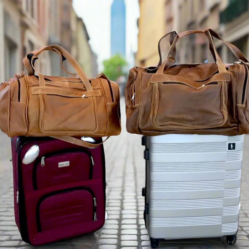 Bobby Square Leather Duffle Bag