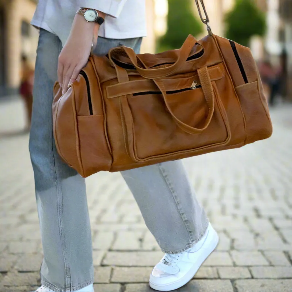 Bobby Square Leather Duffle Bag