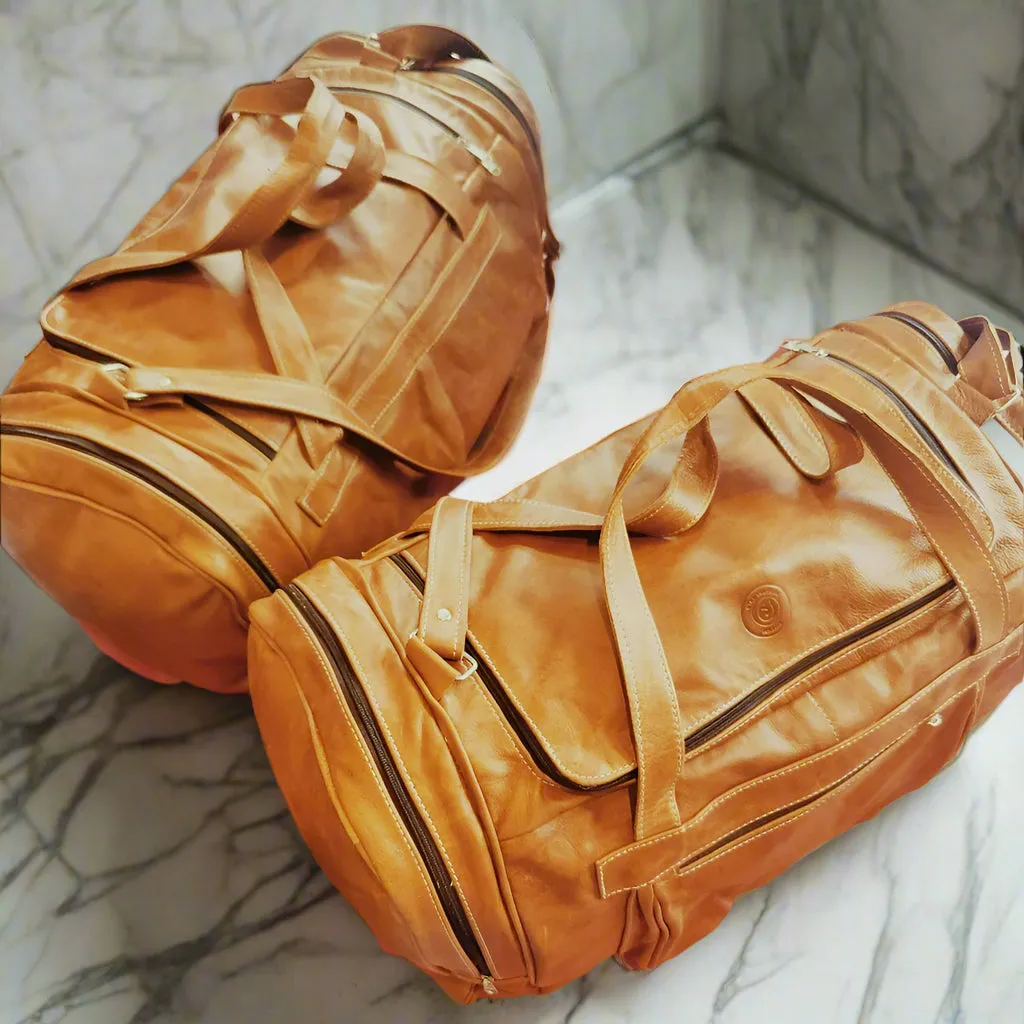 Bobby Square Leather Duffle Bag
