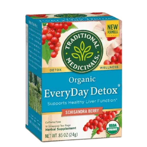 [Bundle Of 4] Traditional Medicinals EveryDay Detox Tea, 16 bags Exp: