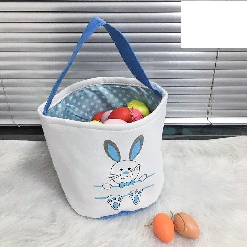 Bunny Easter Baskets for Kids Egg Tote Bag