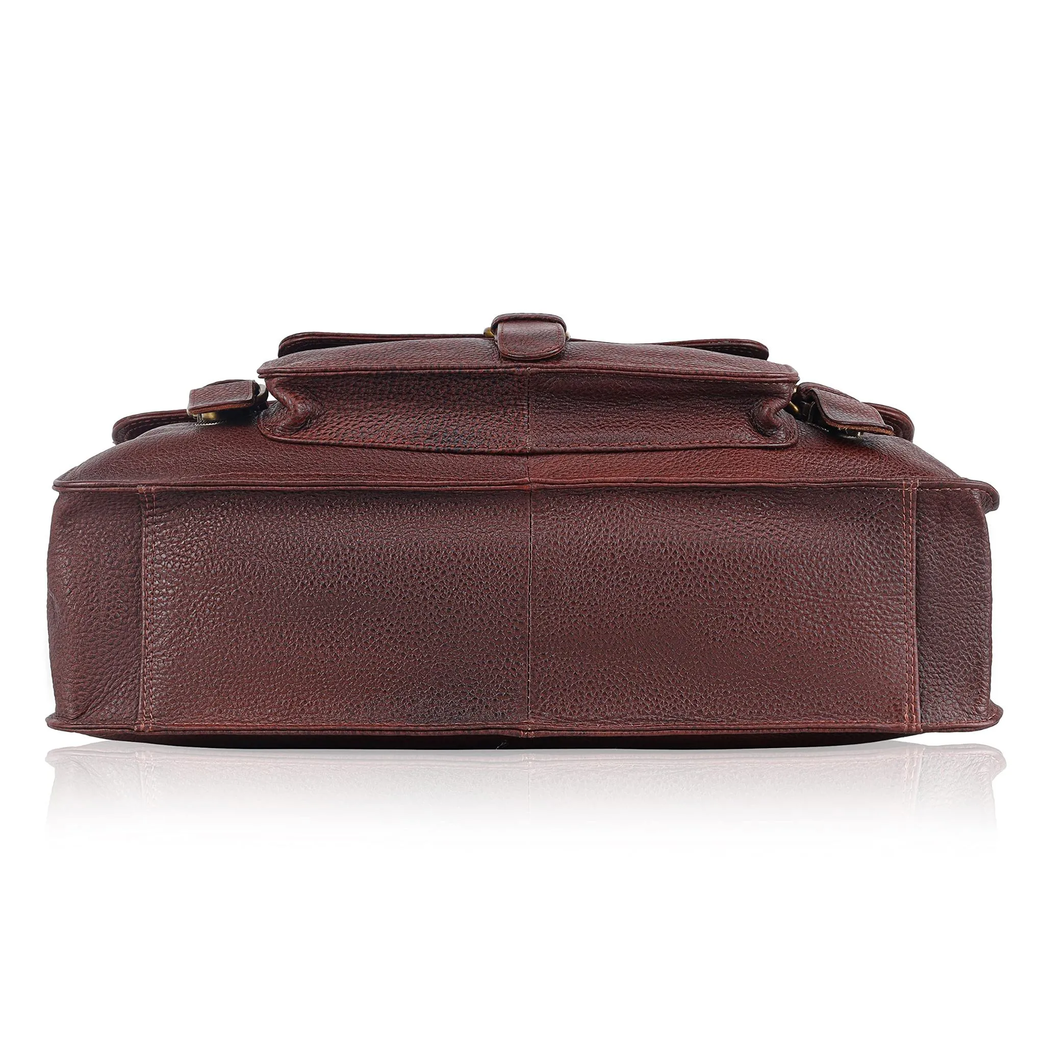 BYRON BAY Leather Laptop Messenger Bag for Men