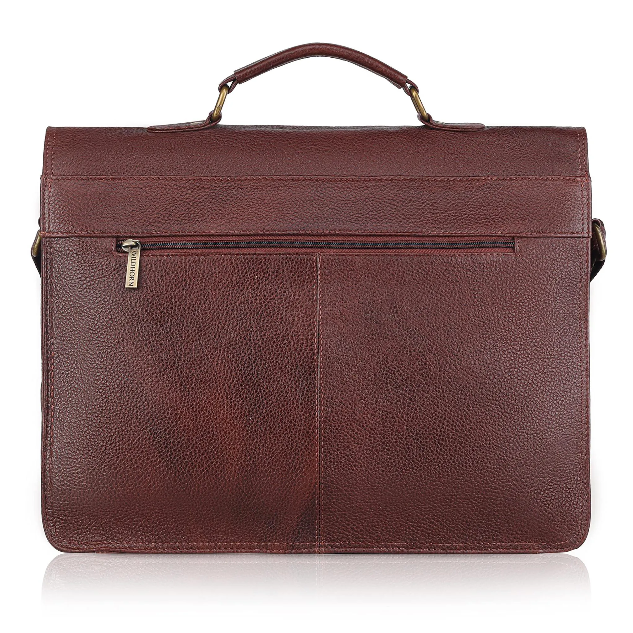 BYRON BAY Leather Laptop Messenger Bag for Men