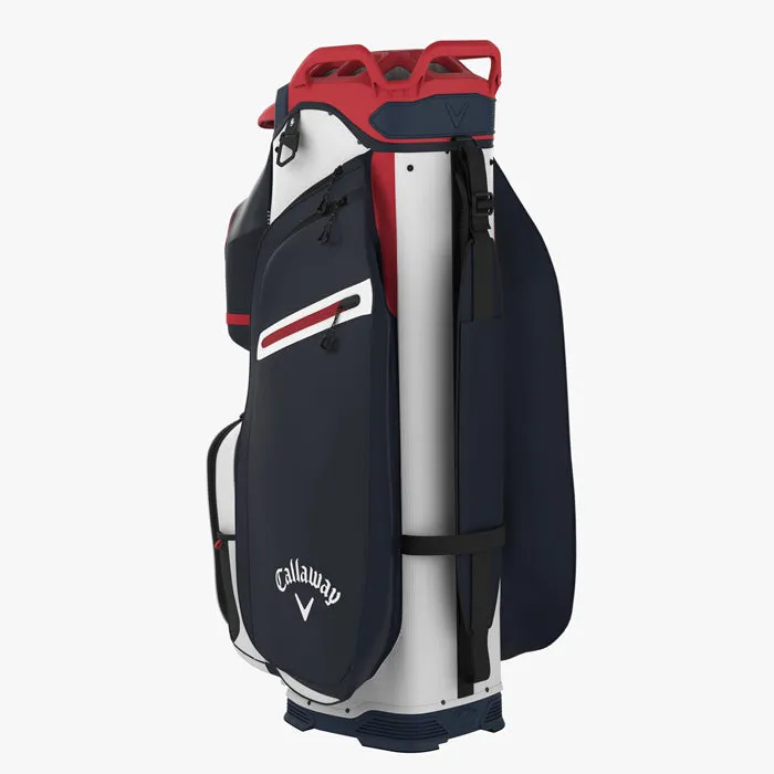 Callaway CARGO Cart Bag - White/Navy/Red Flag