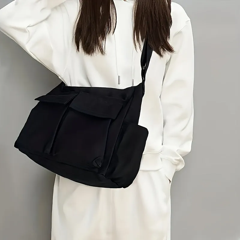 Canvas Crossbody Bag Casual Travel Daily Shoulder Messenger Bag