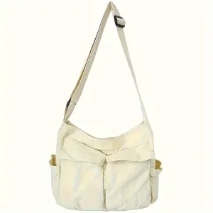 Canvas Crossbody Bag Casual Travel Daily Shoulder Messenger Bag