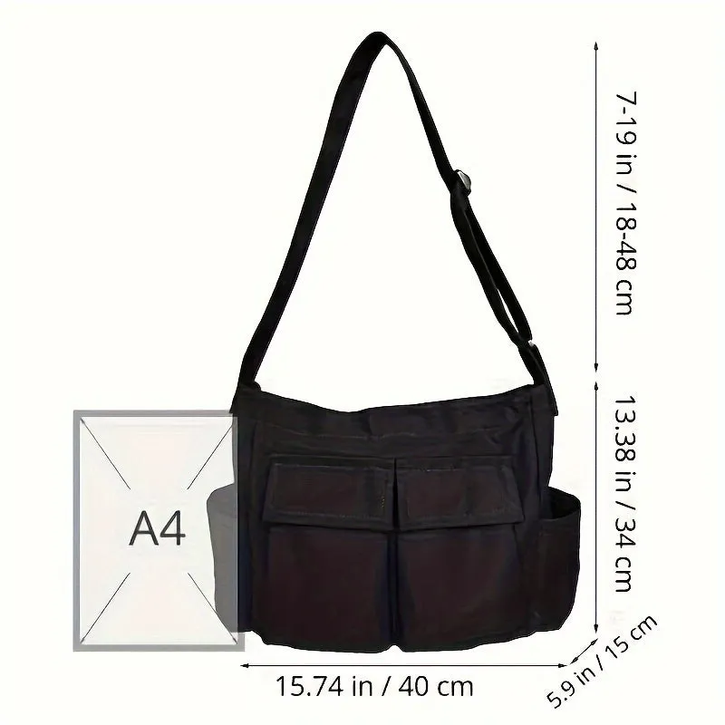 Canvas Crossbody Bag Casual Travel Daily Shoulder Messenger Bag