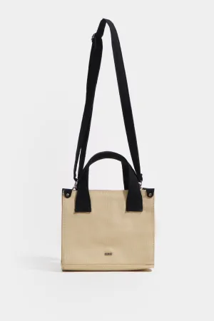 Canvas Sling Bag with Contrast Detail