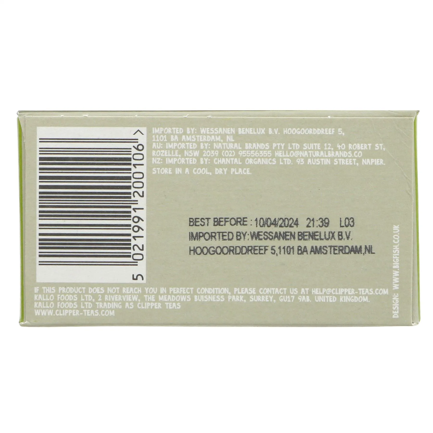 Clipper | Nettle - Clean with Subtle Grassy Notes | 20 bags