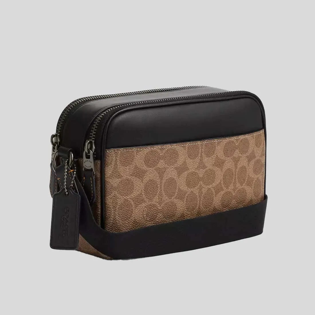 COACH Graham Crossbody Bag In Signature Canvas Tan/Black RB-CV921