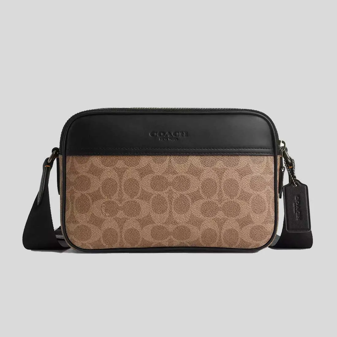COACH Graham Crossbody Bag In Signature Canvas Tan/Black RB-CV921