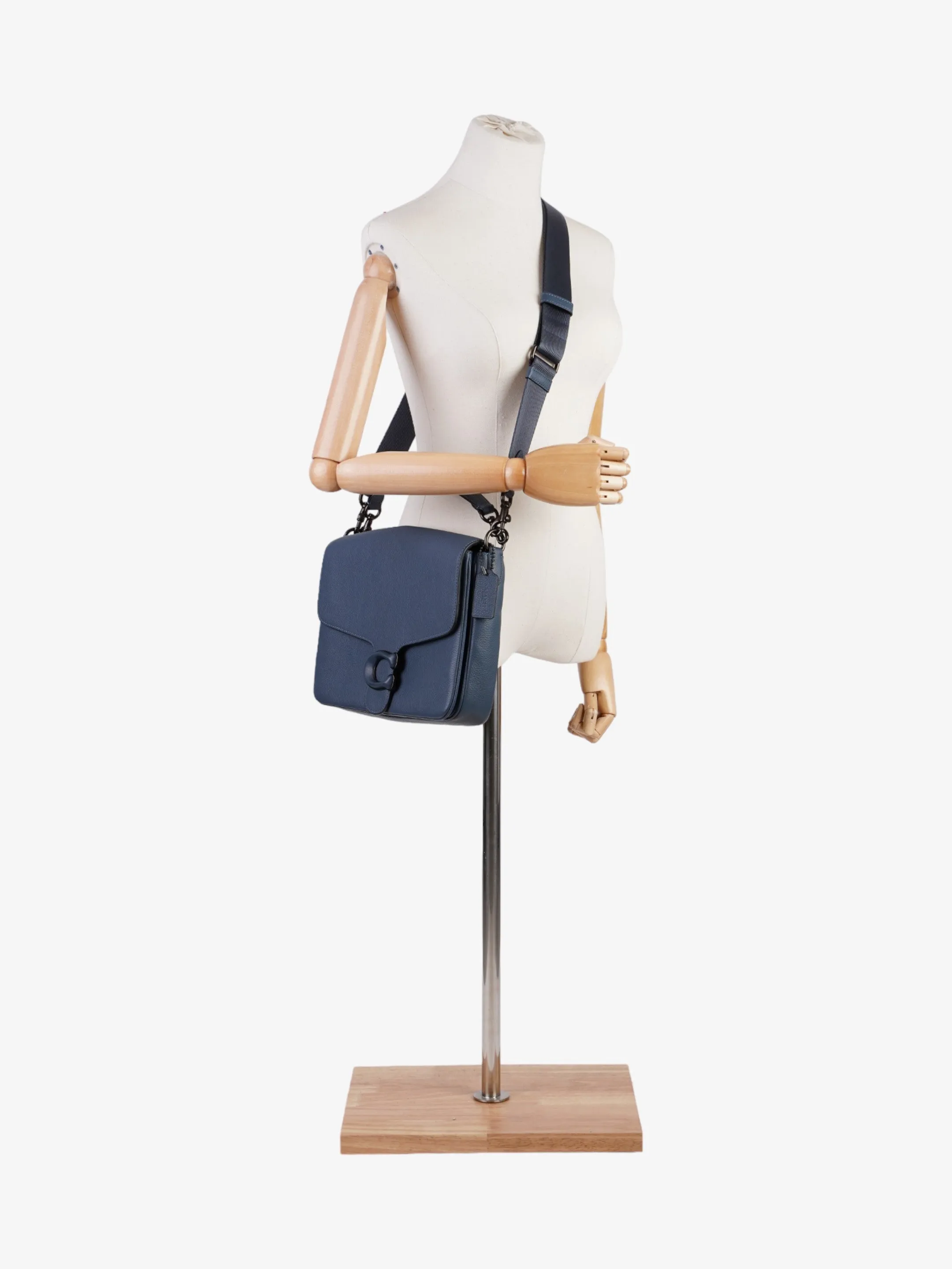 Coach Soft Tabby Messenger Midnight Blue Leather