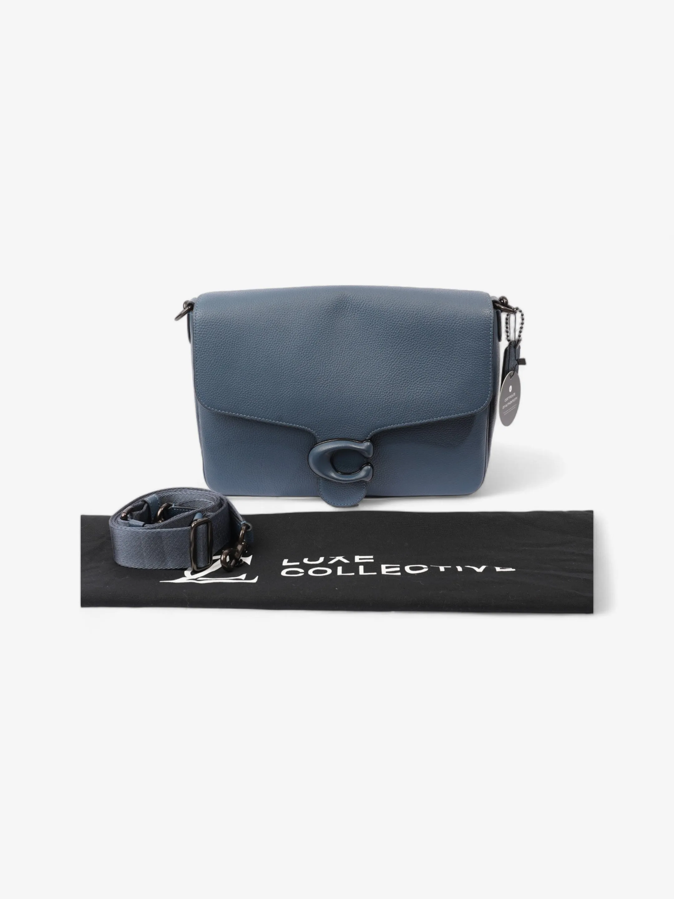 Coach Soft Tabby Messenger Midnight Blue Leather