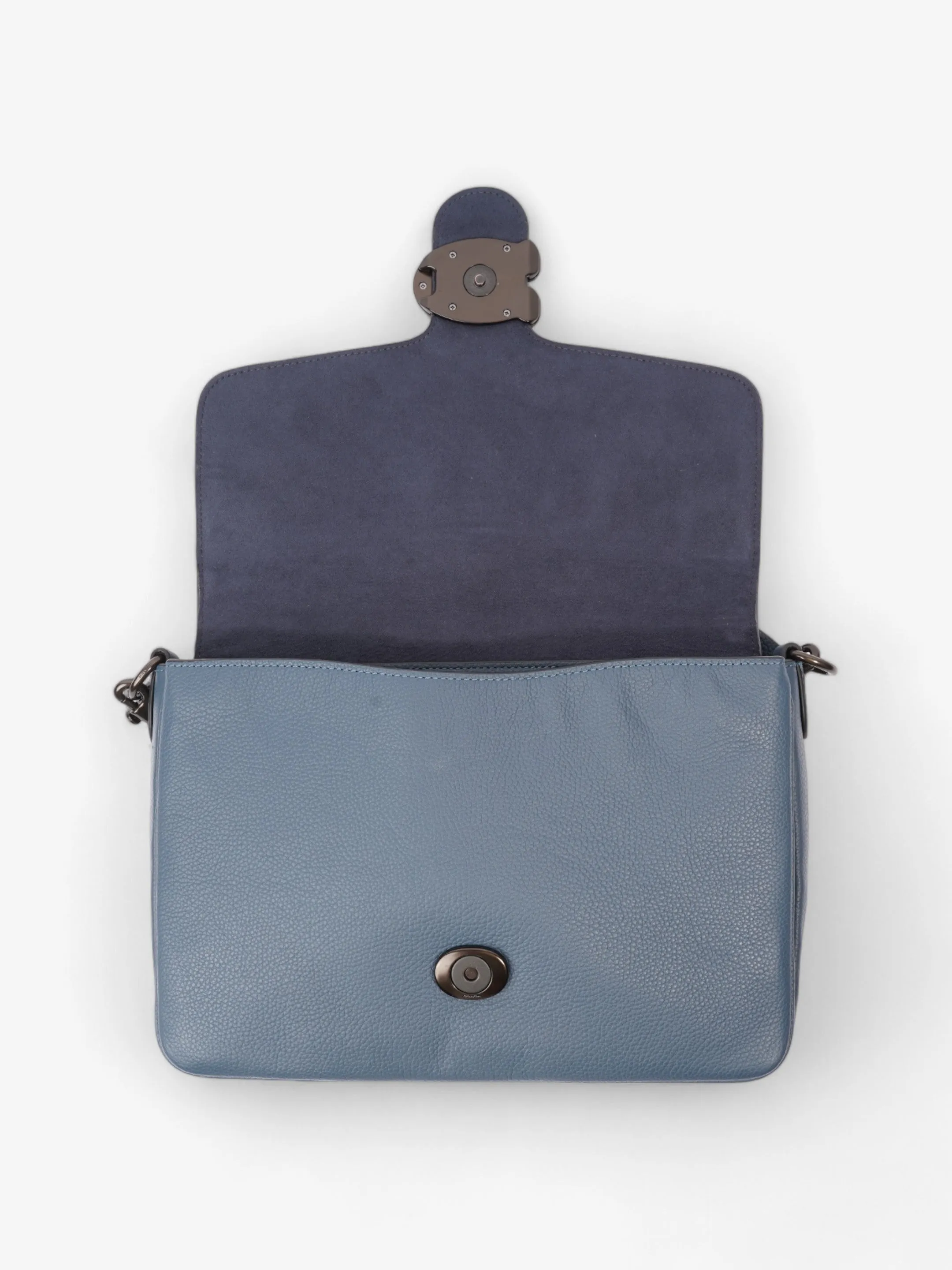 Coach Soft Tabby Messenger Midnight Blue Leather