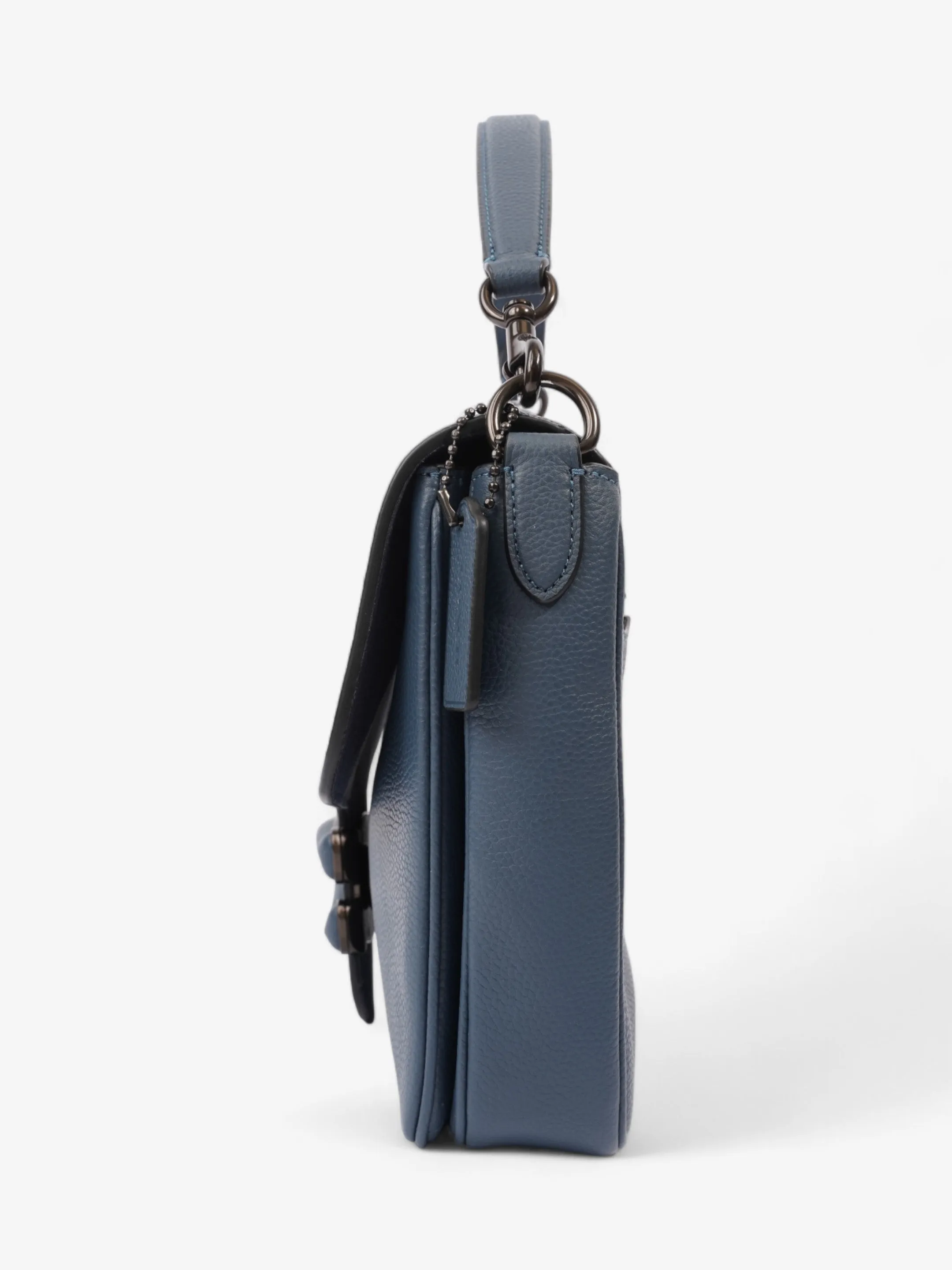 Coach Soft Tabby Messenger Midnight Blue Leather