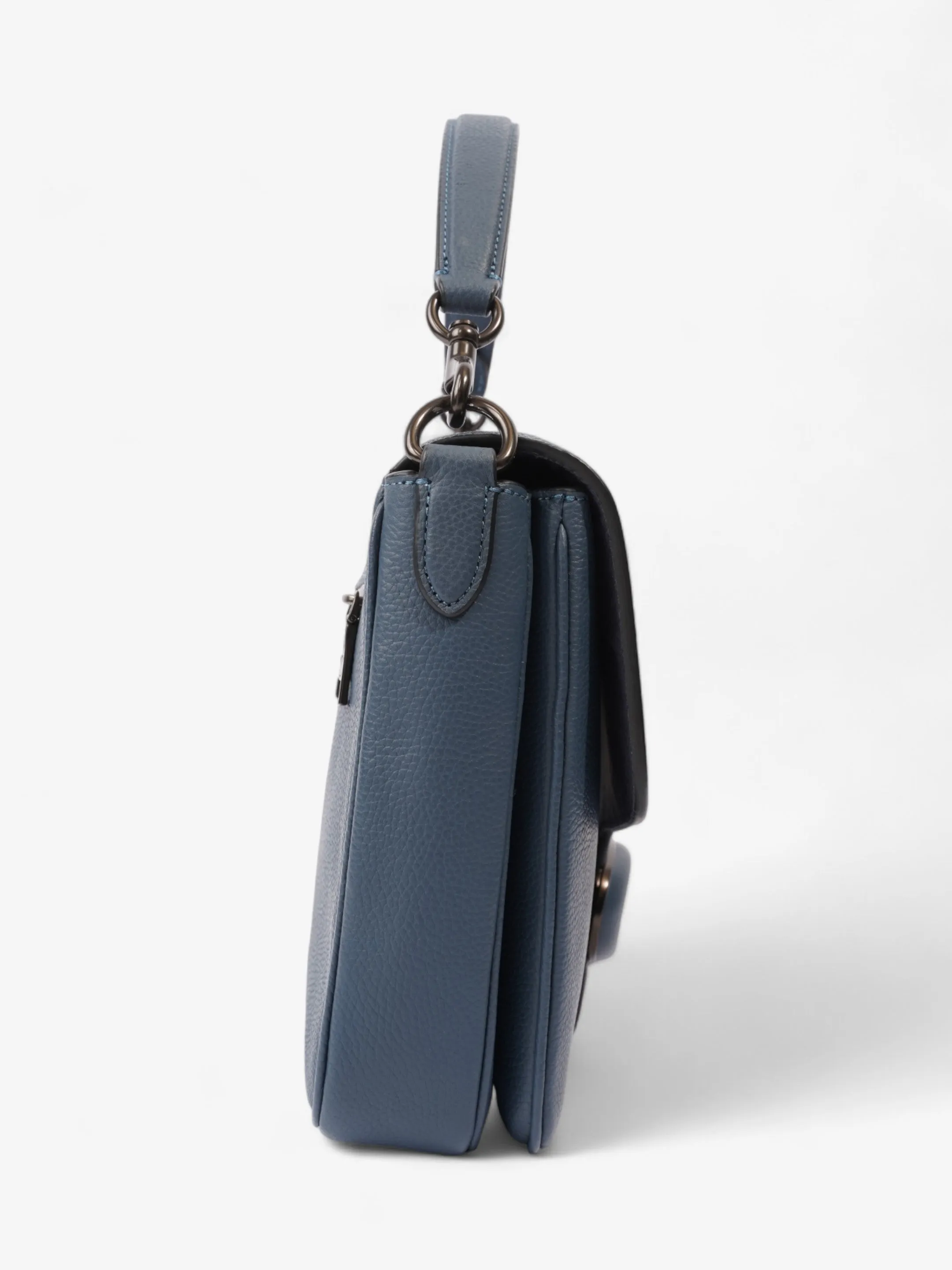 Coach Soft Tabby Messenger Midnight Blue Leather
