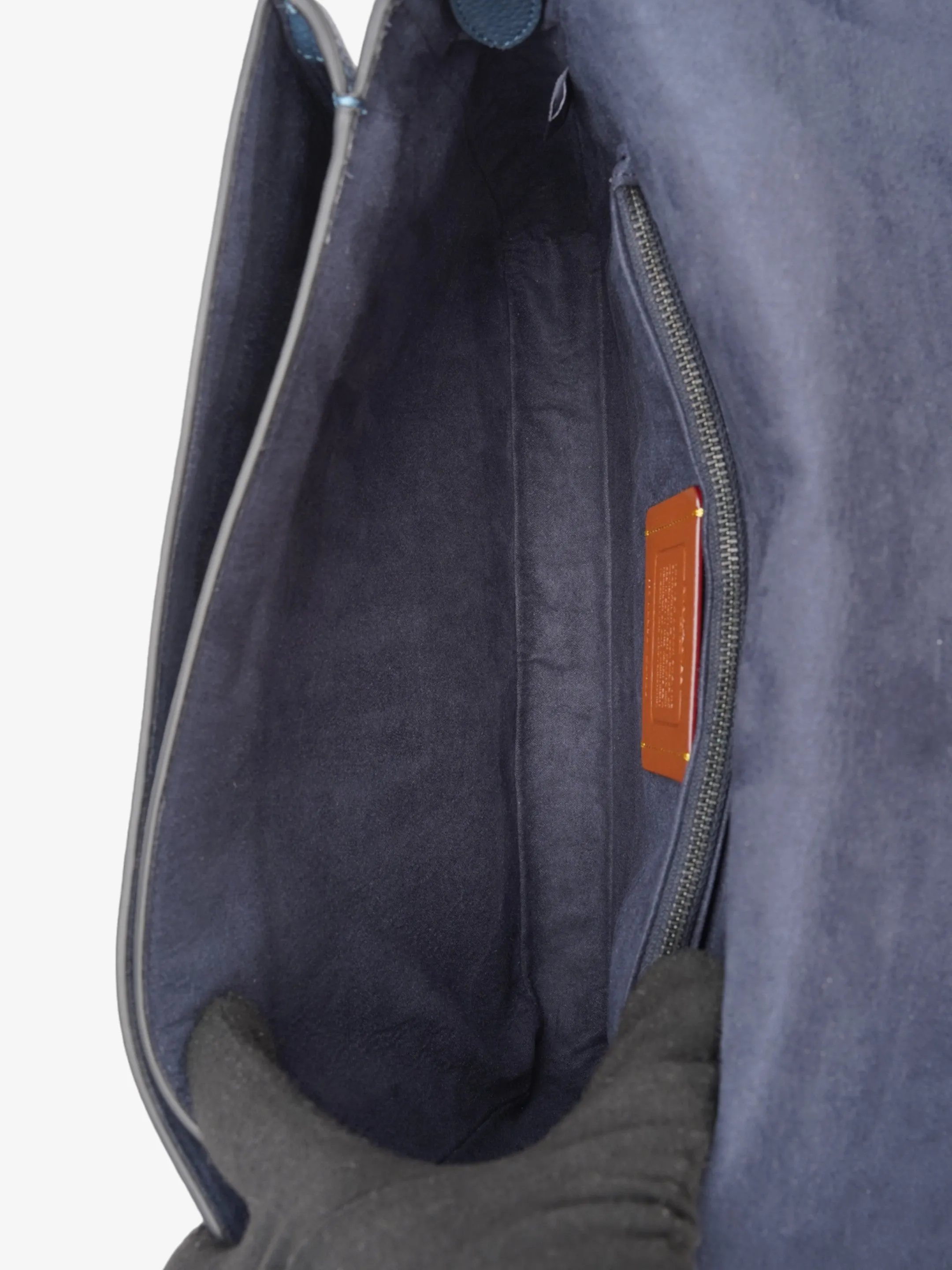 Coach Soft Tabby Messenger Midnight Blue Leather