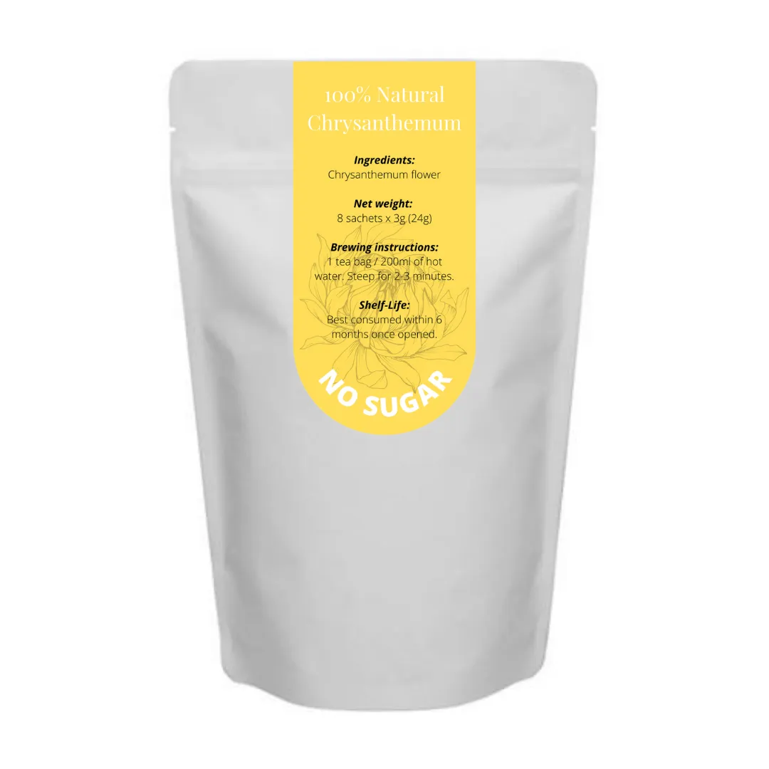 Coffeehock 100% All Natural Chrysanthemum Teabag with No Sugar 8's x 3g