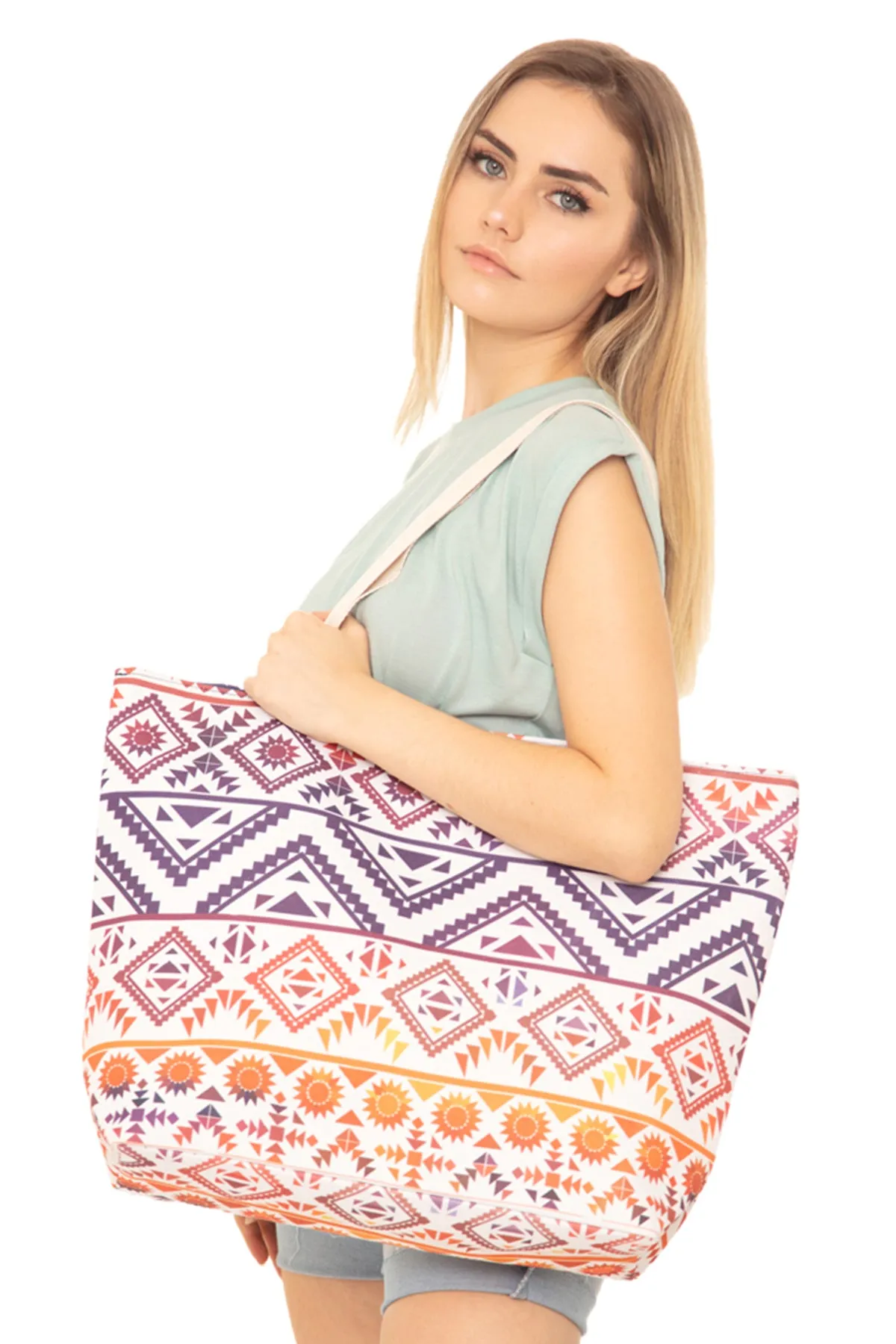 COLORFUL TRIBAL TOTE BAG