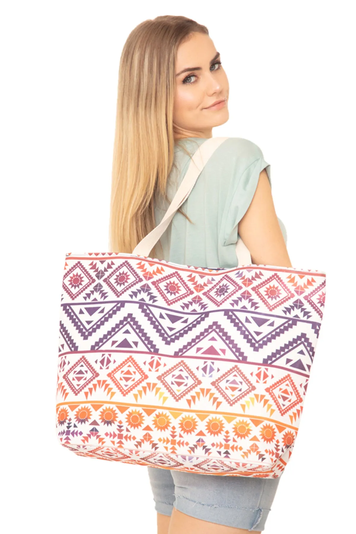 COLORFUL TRIBAL TOTE BAG