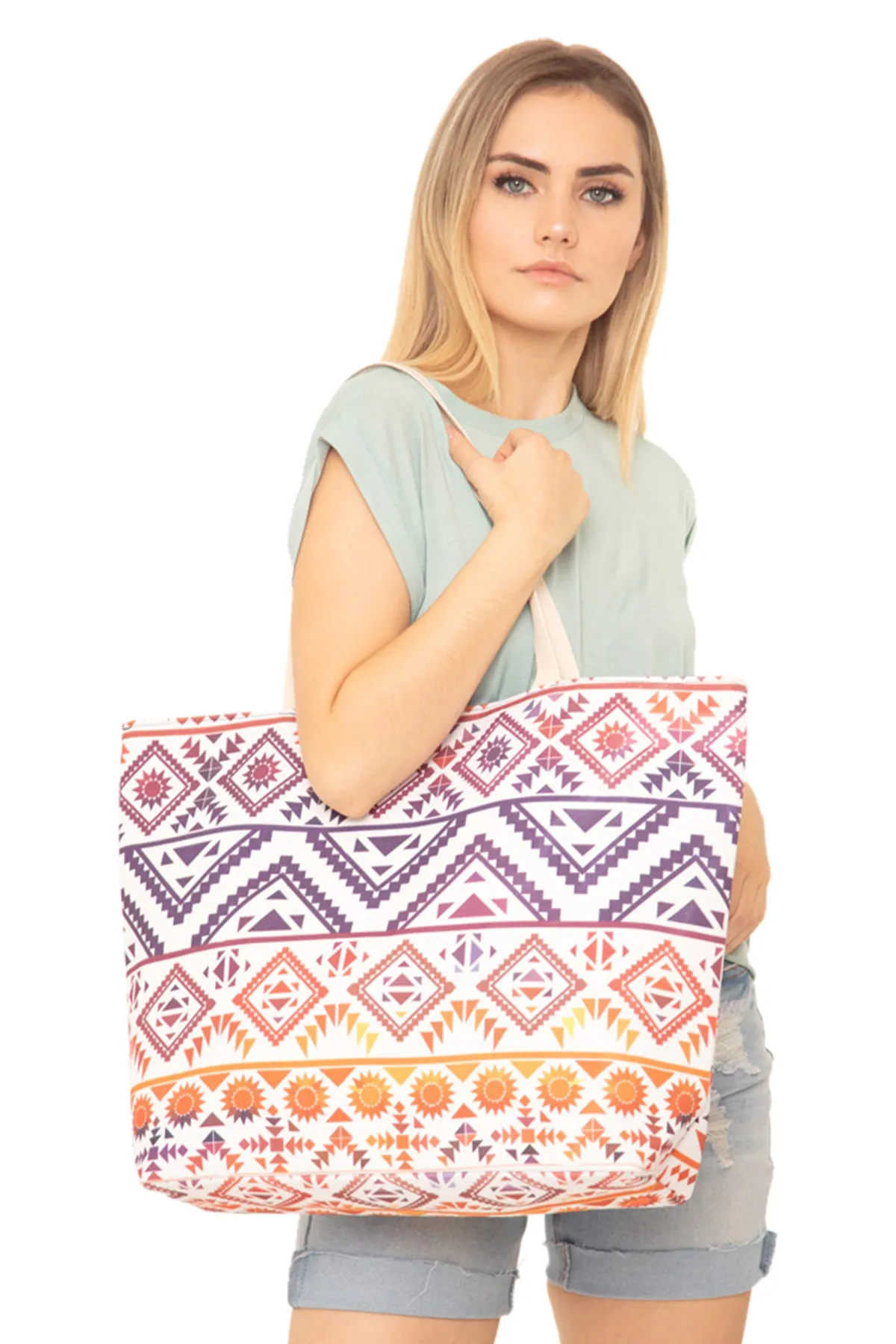COLORFUL TRIBAL TOTE BAG
