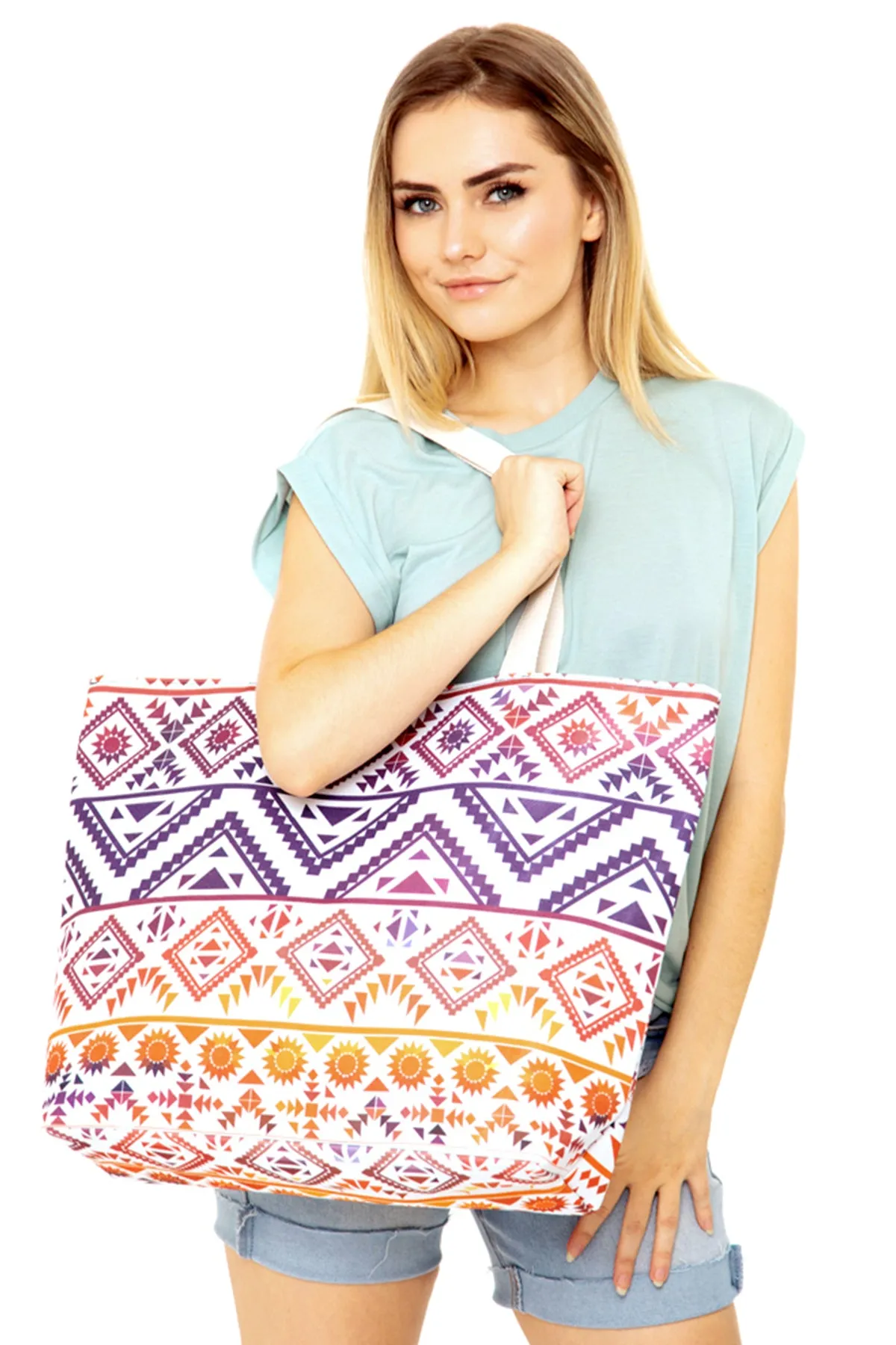 COLORFUL TRIBAL TOTE BAG