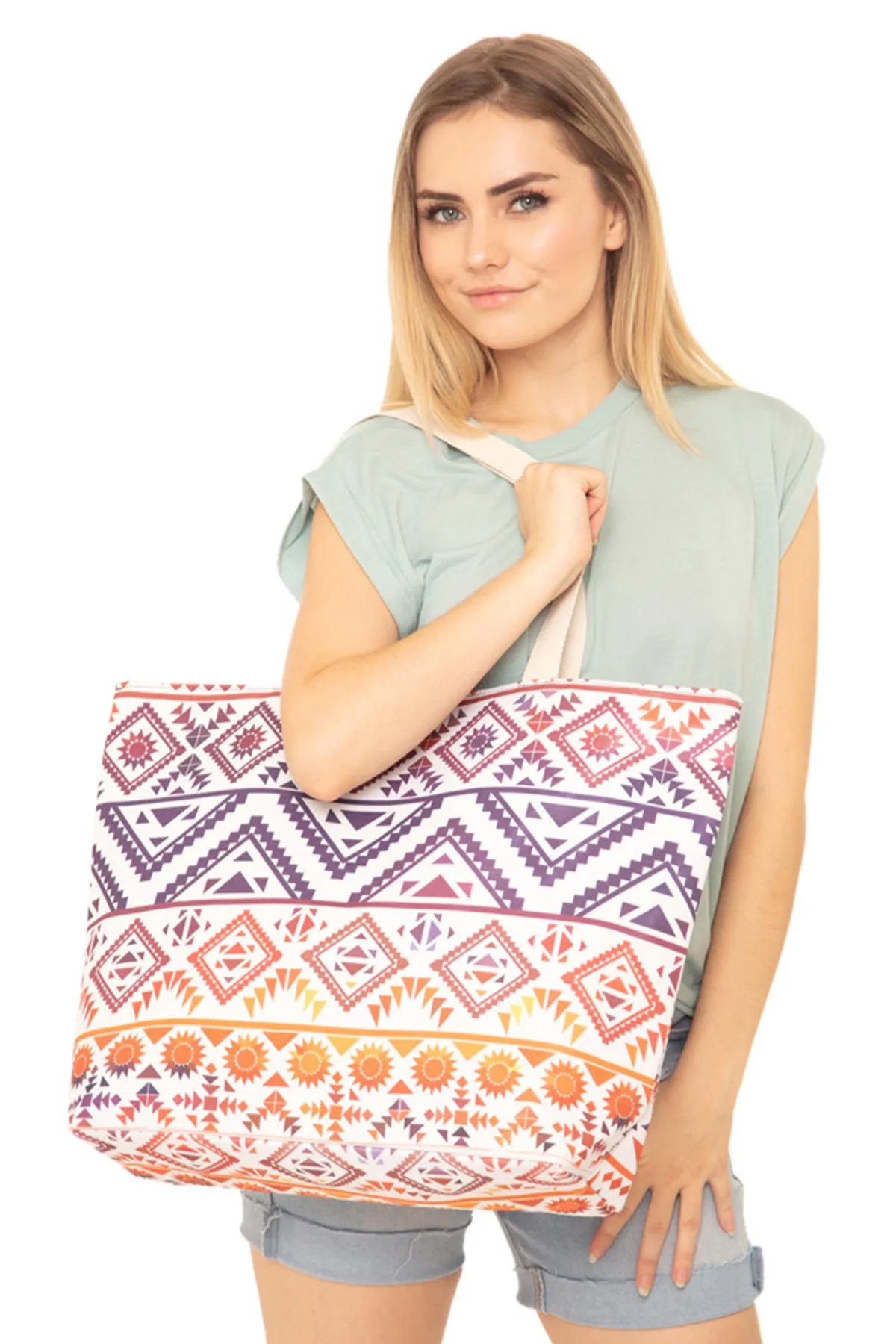 COLORFUL TRIBAL TOTE BAG