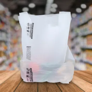 Compostable Milky White Bags for Vegetable, Fruits, Groceries (Size: 16"x20", 30Micron)