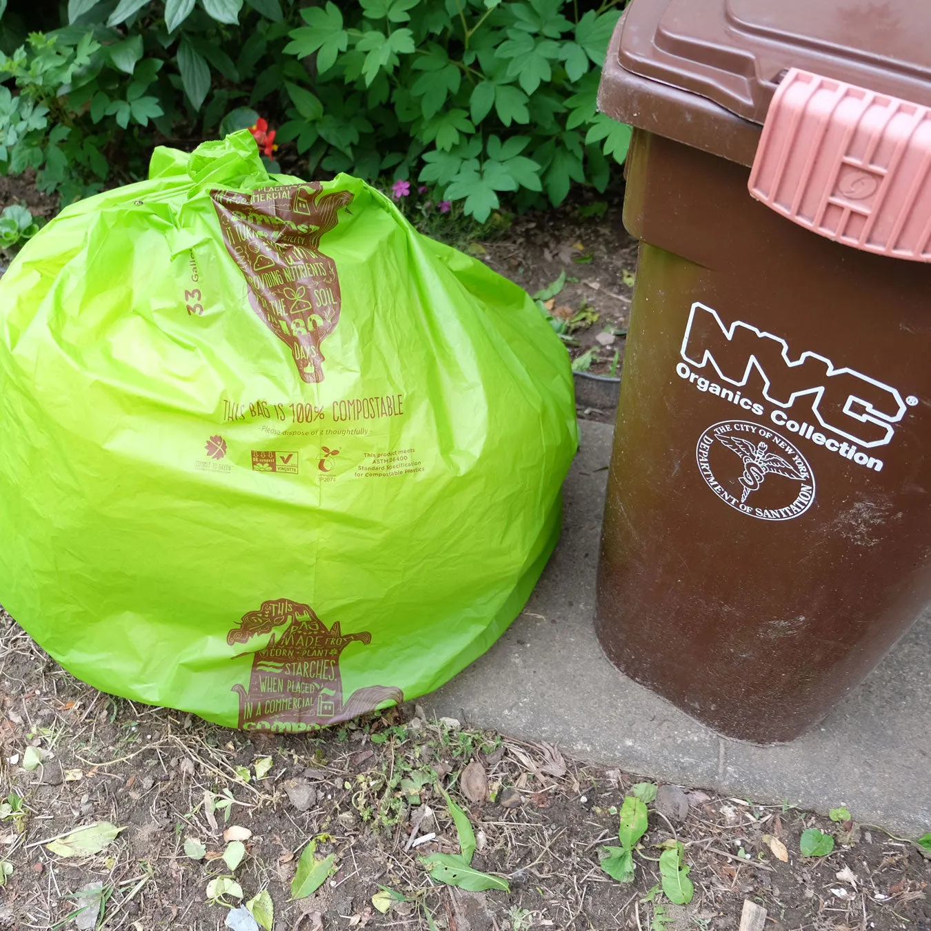 Compostable Trash Bin Liners<br>23 Gallon x4