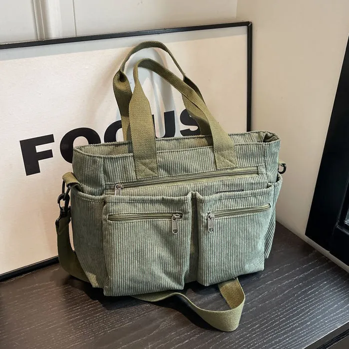Corduroy Book Tote