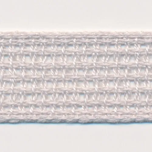 Cotton Mesh Ribbon #48 Silver