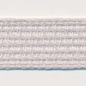 Cotton Mesh Ribbon #48 Silver