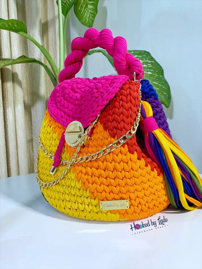 Covered version: 'Nana' Multicolored bucket bag
